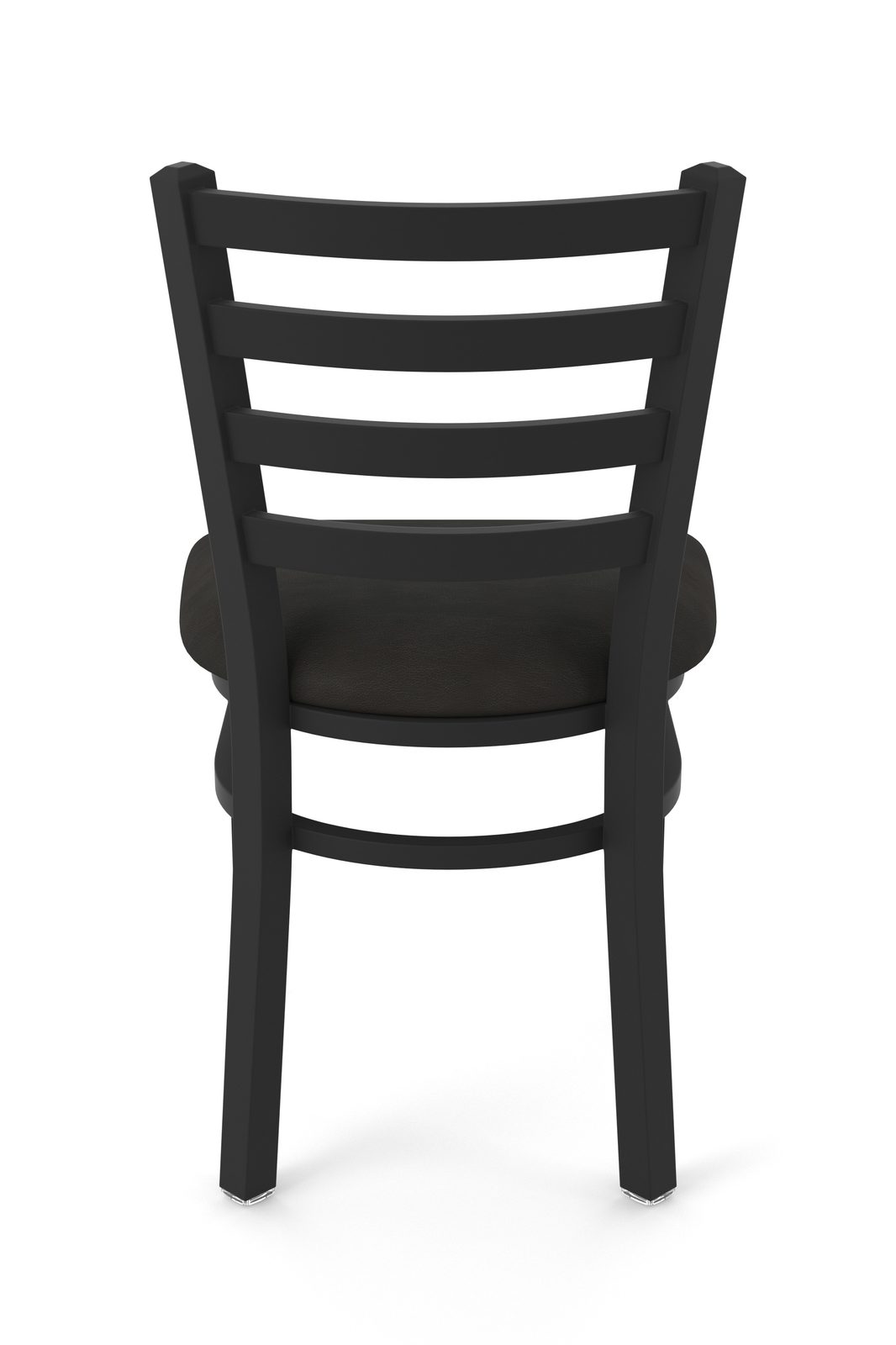 18-Inch Ladder Back Chair with Steel Frame, Black Wrinkle Finish, and Canter Espresso Seat 5 18-Inch Ladder Back Chair with Steel Frame, Black Wrinkle Finish, and Canter Espresso Seat - Image 5