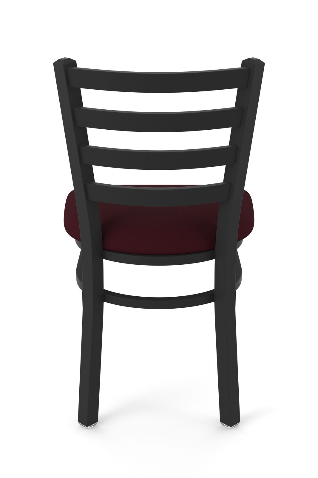 18-Inch Ladder Back Chair with Steel Frame, Black Wrinkle Finish, and Canter Bordeaux Seat 5 18-Inch Ladder Back Chair with Steel Frame, Black Wrinkle Finish, and Canter Bordeaux Seat - Image 5
