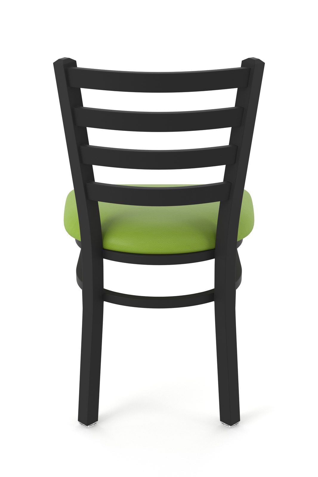 18-Inch Ladder Back Chair with Steel Frame, Black Wrinkle Finish, and Canter Kiwi Green Seat 5 18-Inch Ladder Back Chair with Steel Frame, Black Wrinkle Finish, and Canter Kiwi Green Seat - Image 5