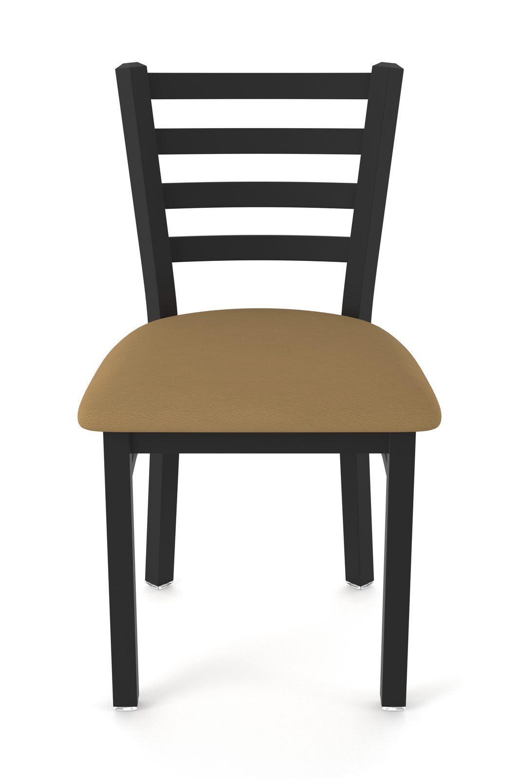 18-Inch Ladder Back Chair with Steel Frame, Black Wrinkle Finish, and Canter Saddle Seat 4 18-Inch Ladder Back Chair with Steel Frame, Black Wrinkle Finish, and Canter Saddle Seat - Image 4