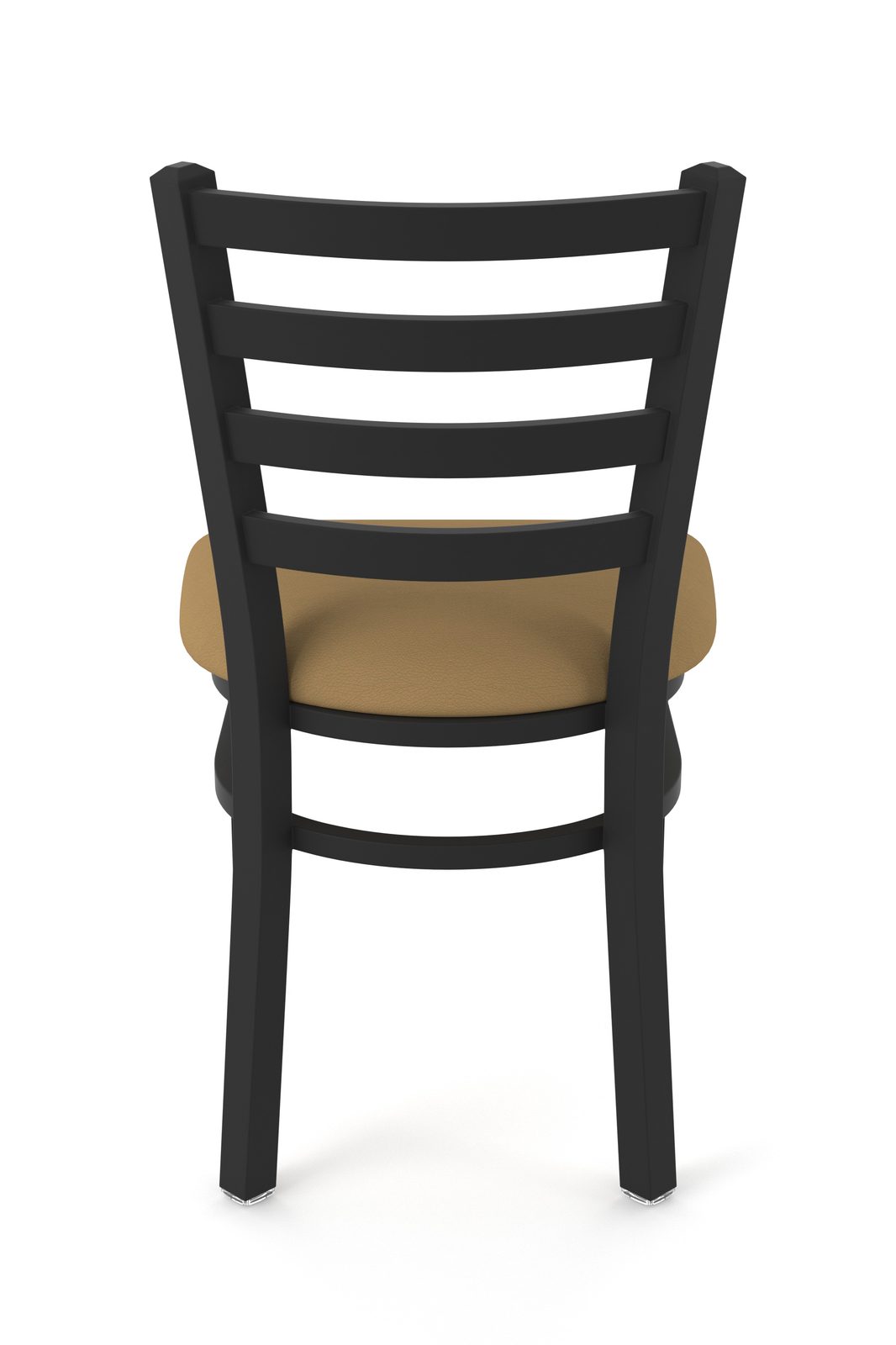 18-Inch Ladder Back Chair with Steel Frame, Black Wrinkle Finish, and Canter Saddle Seat 5 18-Inch Ladder Back Chair with Steel Frame, Black Wrinkle Finish, and Canter Saddle Seat - Image 5