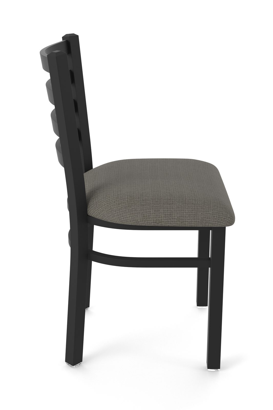 18-Inch Ladder Back Chair with Steel Frame, Black Wrinkle Finish, and Graph Chalice Seat 3 18-Inch Ladder Back Chair with Steel Frame, Black Wrinkle Finish, and Graph Chalice Seat - Image 3