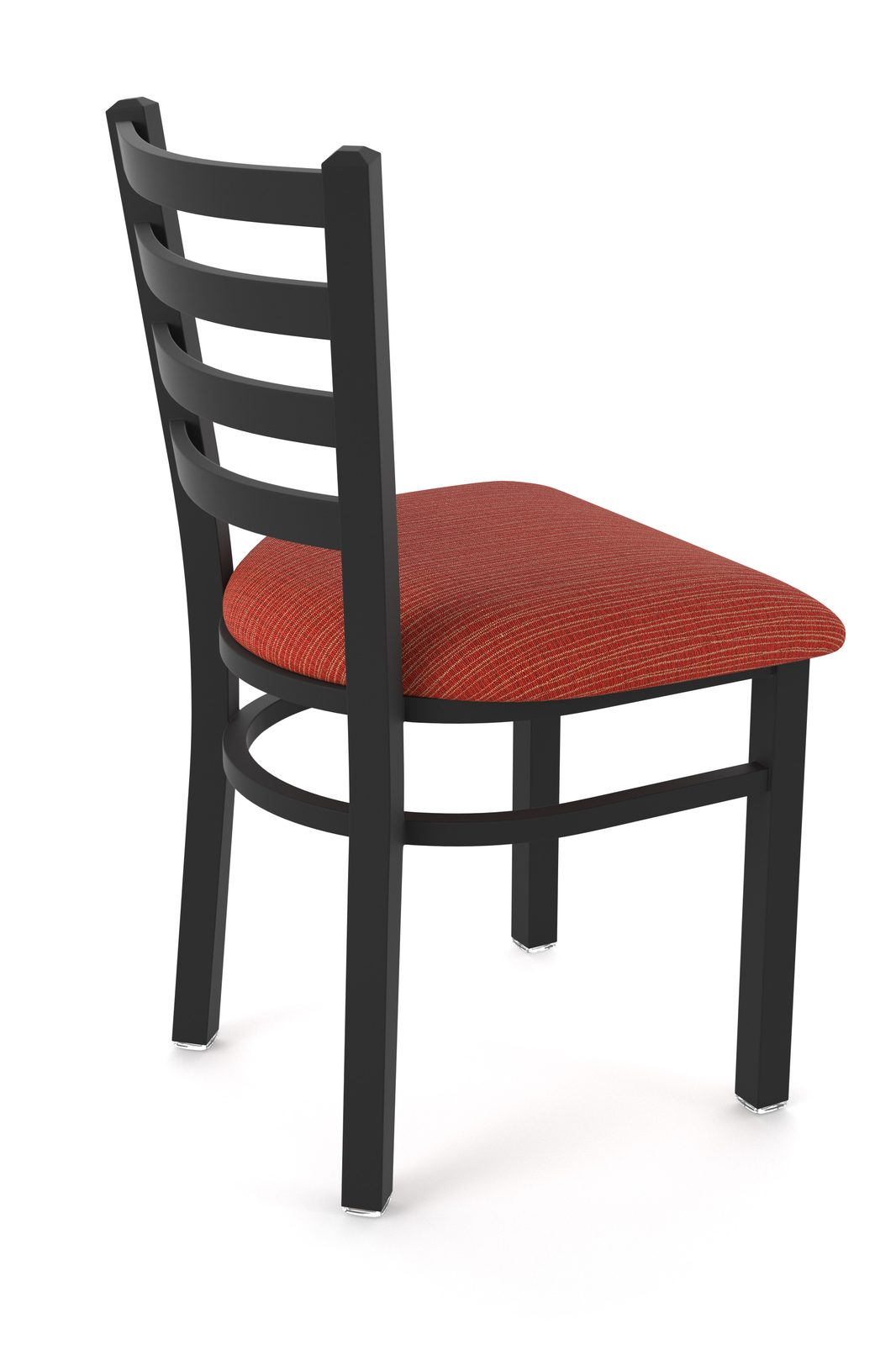 18-Inch Ladder Back Chair with Steel Frame, Black Wrinkle Finish, and Graph Poppy Seat 2 18-Inch Ladder Back Chair with Steel Frame, Black Wrinkle Finish, and Graph Poppy Seat - Image 2