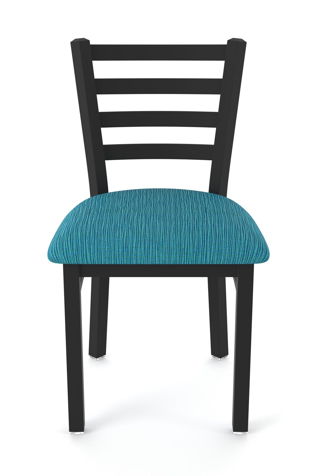 18-Inch Ladder Back Chair with Steel Frame, Black Wrinkle Finish, and Graph Tidal Seat 4 18-Inch Ladder Back Chair with Steel Frame, Black Wrinkle Finish, and Graph Tidal Seat - Image 4