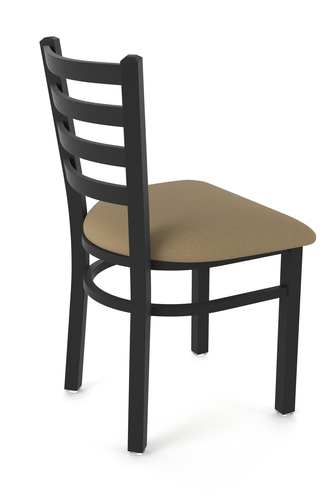 18-Inch Ladder Back Chair with Steel Frame, Black Wrinkle Finish, and Rein Thatch Seat 2 18-Inch Ladder Back Chair with Steel Frame, Black Wrinkle Finish, and Rein Thatch Seat - Image 2