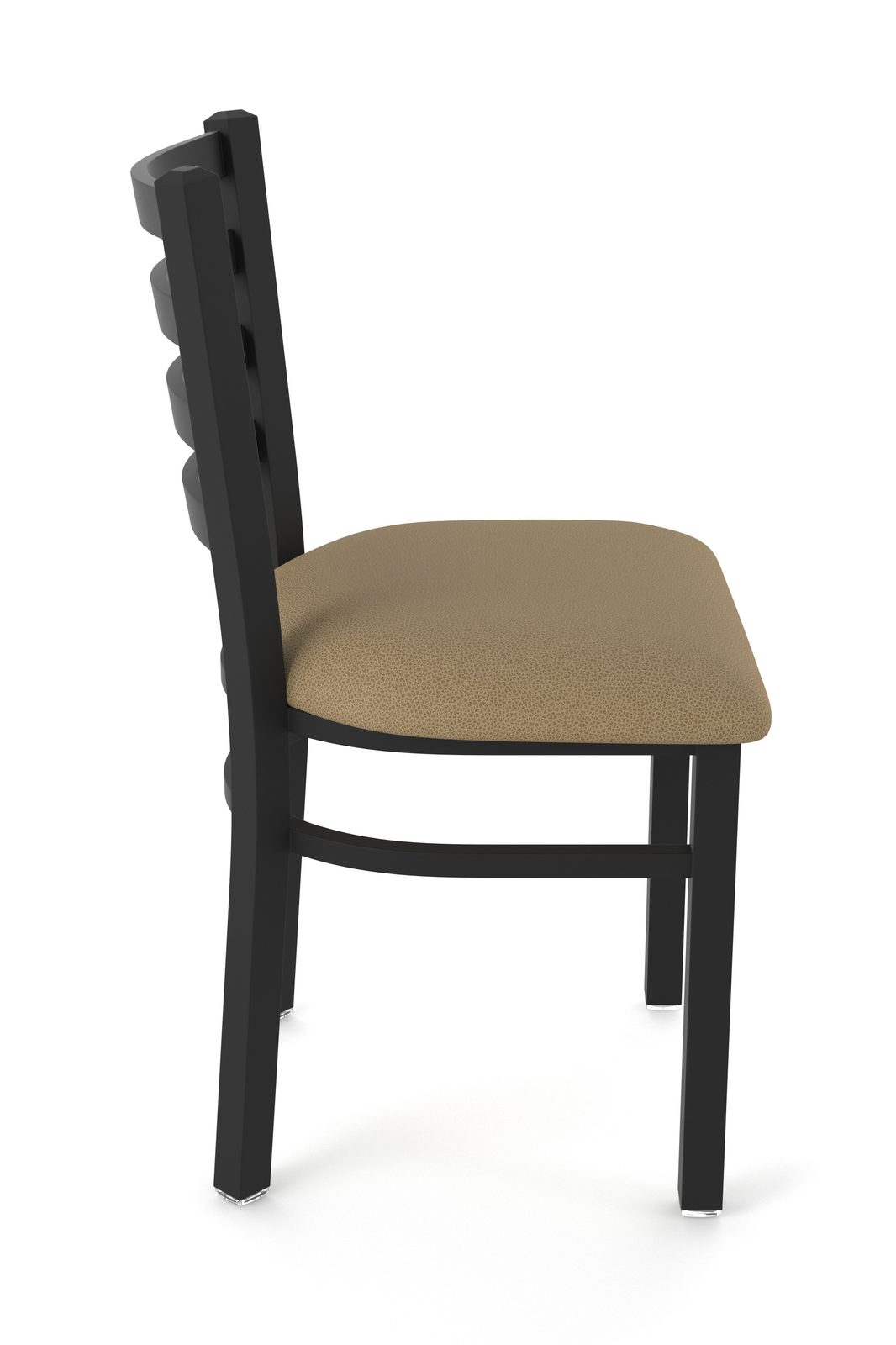 18-Inch Ladder Back Chair with Steel Frame, Black Wrinkle Finish, and Rein Thatch Seat 3 18-Inch Ladder Back Chair with Steel Frame, Black Wrinkle Finish, and Rein Thatch Seat - Image 3