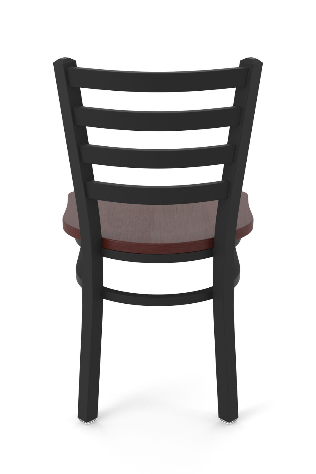 18-Inch Ladder Back Chair with Steel Frame, Black Wrinkle Finish, and Dark Cherry Oak Seat 5 18-Inch Ladder Back Chair with Steel Frame, Black Wrinkle Finish, and Dark Cherry Oak Seat - Image 5