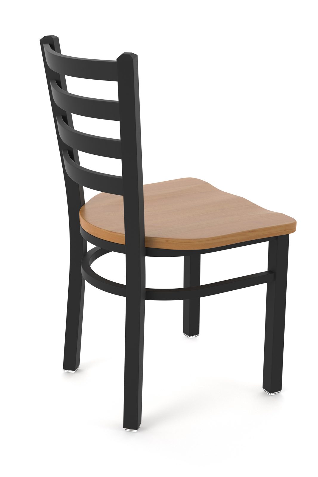 18-Inch Ladder Back Chair with Steel Frame, Black Wrinkle Finish, and Medium Maple Seat 2 18-Inch Ladder Back Chair with Steel Frame, Black Wrinkle Finish, and Medium Maple Seat - Image 2