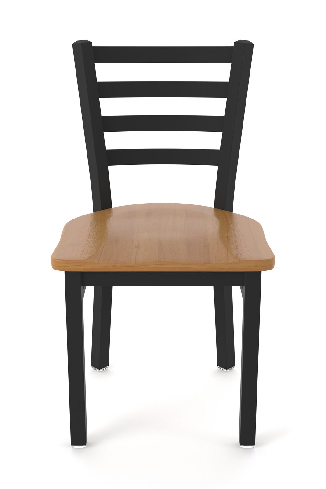 18-Inch Ladder Back Chair with Steel Frame, Black Wrinkle Finish, and Medium Maple Seat 4 18-Inch Ladder Back Chair with Steel Frame, Black Wrinkle Finish, and Medium Maple Seat - Image 4