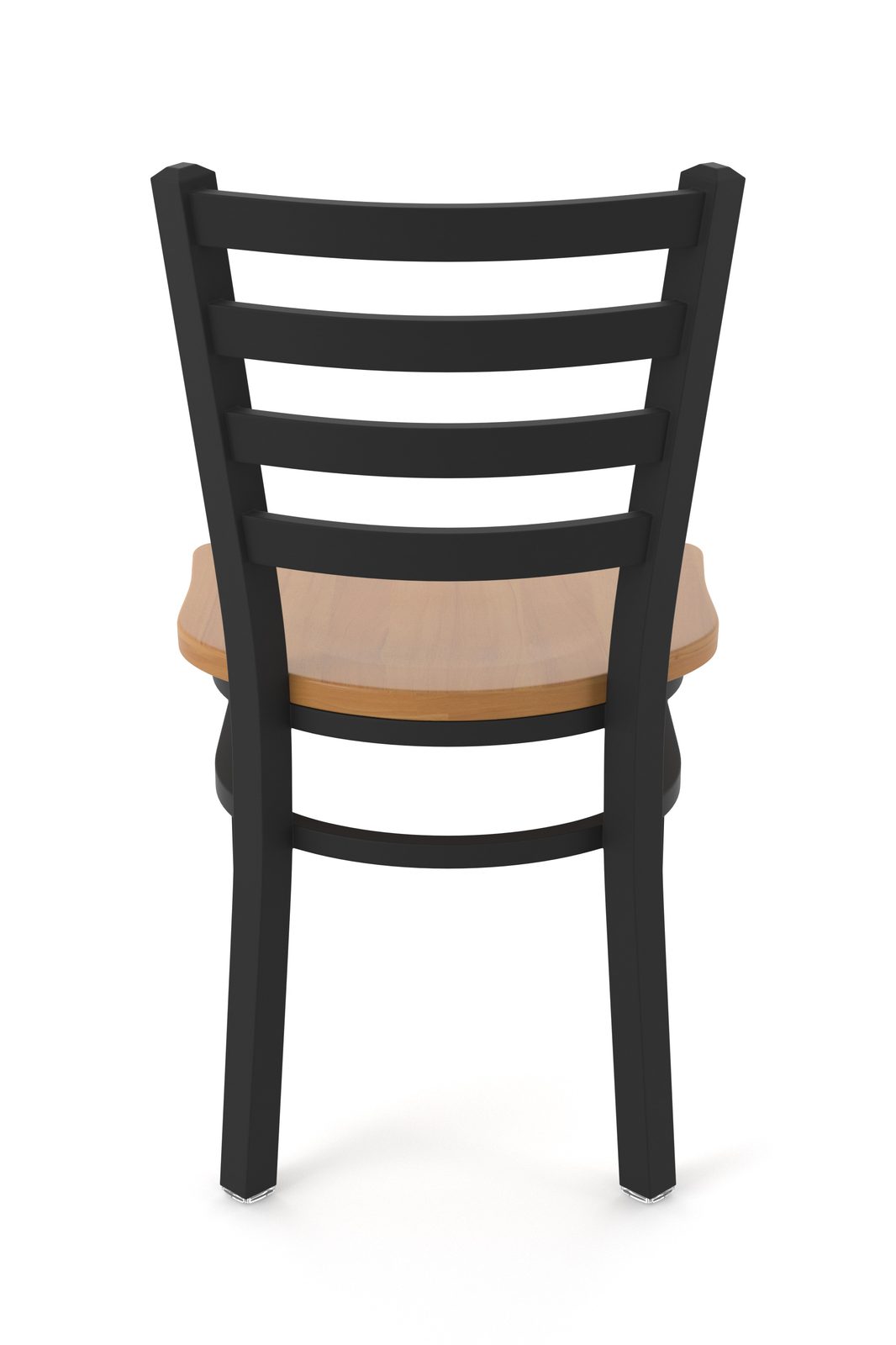 18-Inch Ladder Back Chair with Steel Frame, Black Wrinkle Finish, and Medium Maple Seat 5 18-Inch Ladder Back Chair with Steel Frame, Black Wrinkle Finish, and Medium Maple Seat - Image 5