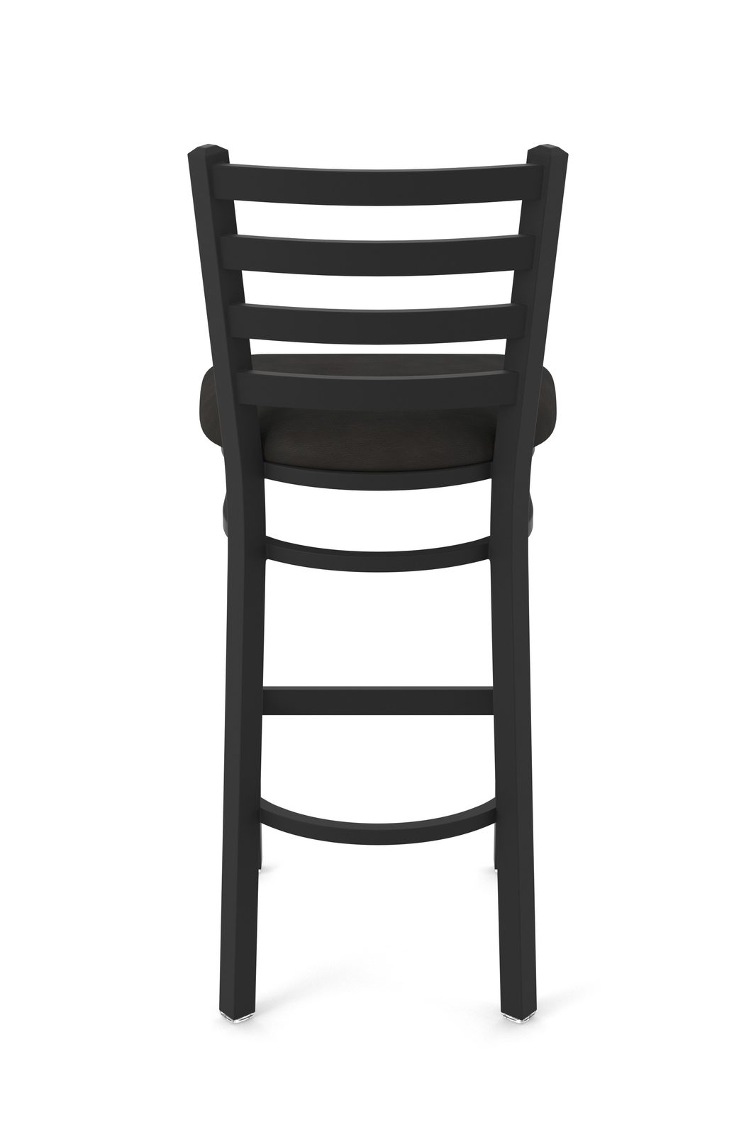 30-Inch Ladder Back Bar Stool with Steel Frame, Black Wrinkle Finish, and Canter Espresso Seat 5 30-Inch Ladder Back Bar Stool with Steel Frame, Black Wrinkle Finish, and Canter Espresso Seat - Image 5