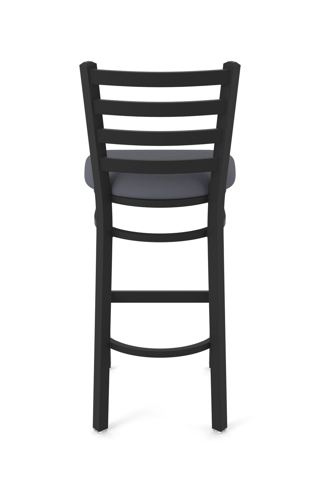 30-Inch Ladder Back Bar Stool with Steel Frame, Black Wrinkle Finish, and Canter Storm Seat 5 30-Inch Ladder Back Bar Stool with Steel Frame, Black Wrinkle Finish, and Canter Storm Seat - Image 5