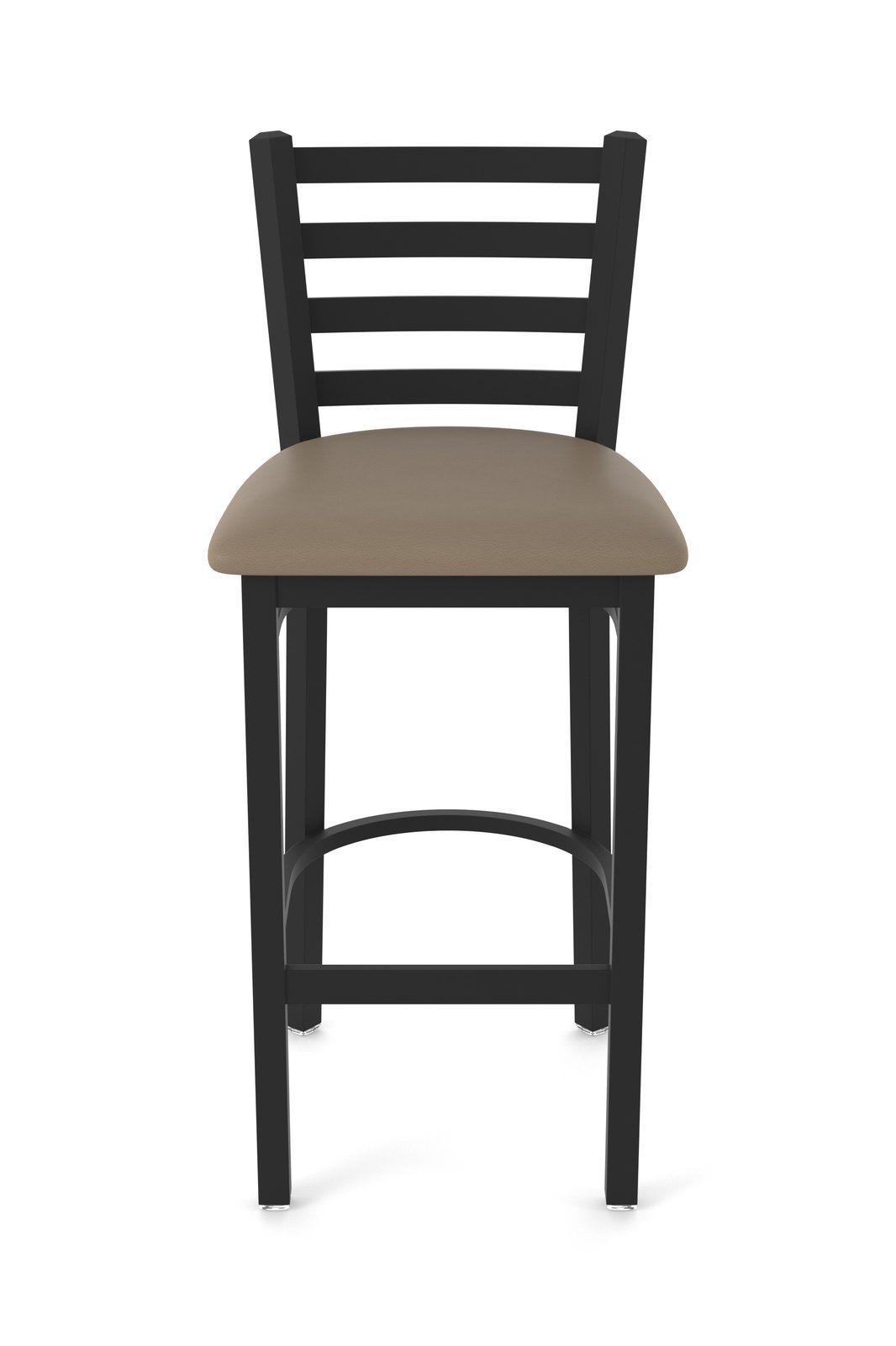 30-Inch Ladder Back Bar Stool with Steel Frame, Black Wrinkle Finish, and Canter Earth Seat 4 30-Inch Ladder Back Bar Stool with Steel Frame, Black Wrinkle Finish, and Canter Earth Seat - Image 4