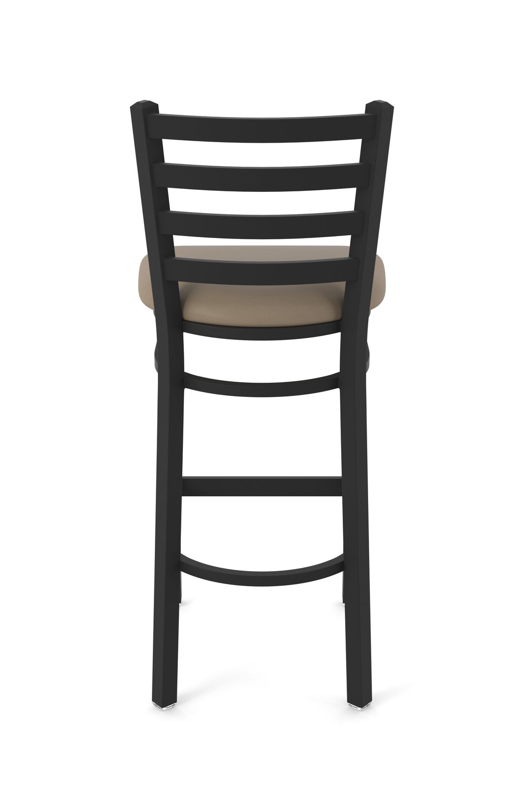 30-Inch Ladder Back Bar Stool with Steel Frame, Black Wrinkle Finish, and Canter Earth Seat 5 30-Inch Ladder Back Bar Stool with Steel Frame, Black Wrinkle Finish, and Canter Earth Seat - Image 5