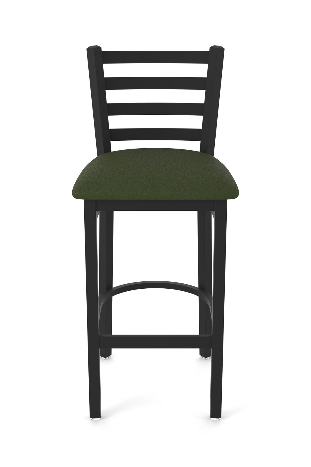 30-Inch Ladder Back Bar Stool with Steel Frame, Black Wrinkle Finish, and Canter Pine Seat 4 30-Inch Ladder Back Bar Stool with Steel Frame, Black Wrinkle Finish, and Canter Pine Seat - Image 4