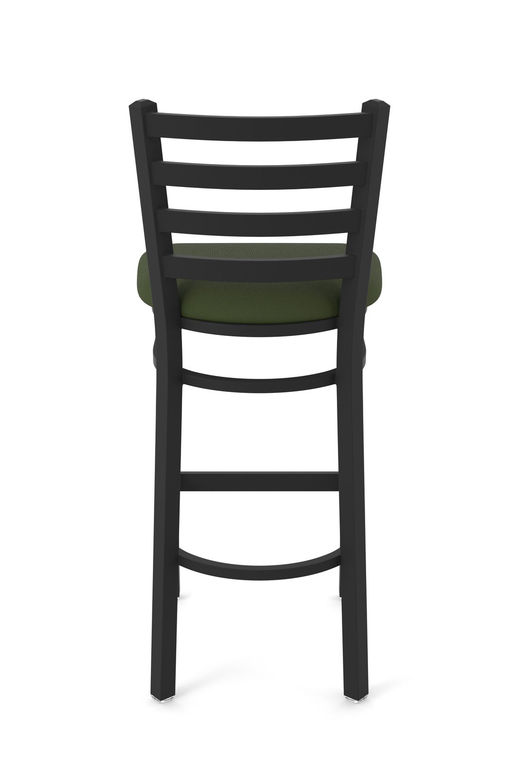 30-Inch Ladder Back Bar Stool with Steel Frame, Black Wrinkle Finish, and Canter Pine Seat 5 30-Inch Ladder Back Bar Stool with Steel Frame, Black Wrinkle Finish, and Canter Pine Seat - Image 5