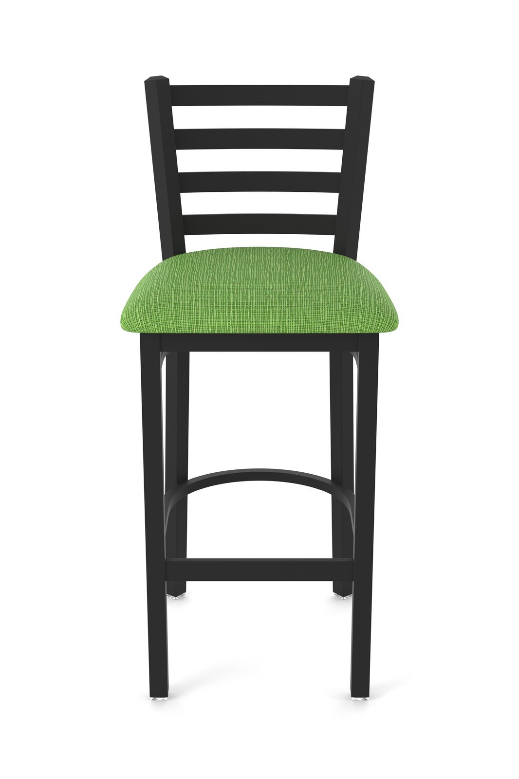 30-Inch Ladder Back Bar Stool with Steel Frame, Black Wrinkle Finish, and Graph Parrot Seat 4 30-Inch Ladder Back Bar Stool with Steel Frame, Black Wrinkle Finish, and Graph Parrot Seat - Image 4