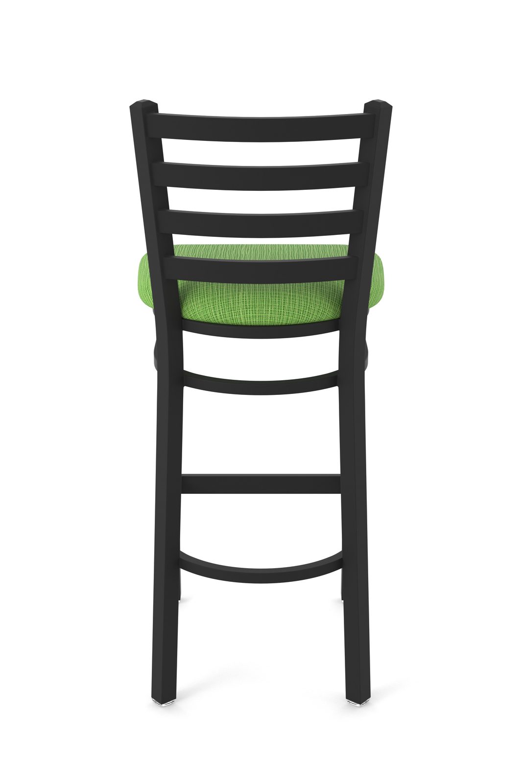 30-Inch Ladder Back Bar Stool with Steel Frame, Black Wrinkle Finish, and Graph Parrot Seat 5 30-Inch Ladder Back Bar Stool with Steel Frame, Black Wrinkle Finish, and Graph Parrot Seat - Image 5