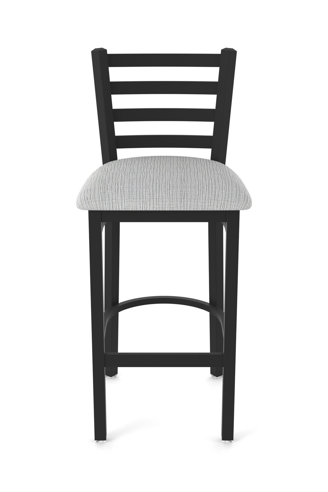 30-Inch Ladder Back Bar Stool with Steel Frame, Black Wrinkle Finish, and Graph Alpine Seat 4 30-Inch Ladder Back Bar Stool with Steel Frame, Black Wrinkle Finish, and Graph Alpine Seat - Image 4
