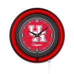 University of Houston 15-Inch Neon Logo Clock in Black 6 University of Houston 15-Inch Neon Logo Clock in Black
