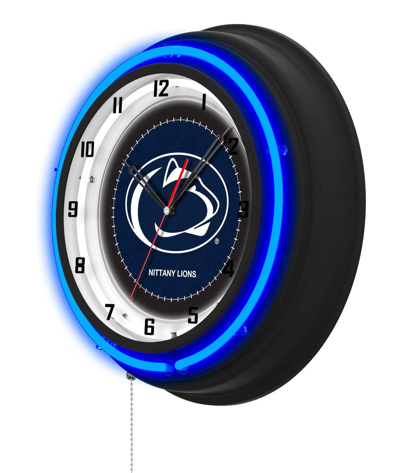 Pennsylvania State University 19-Inch Neon Logo Clock in Black 2 Pennsylvania State University 19-Inch Neon Logo Clock in Black - Image 2