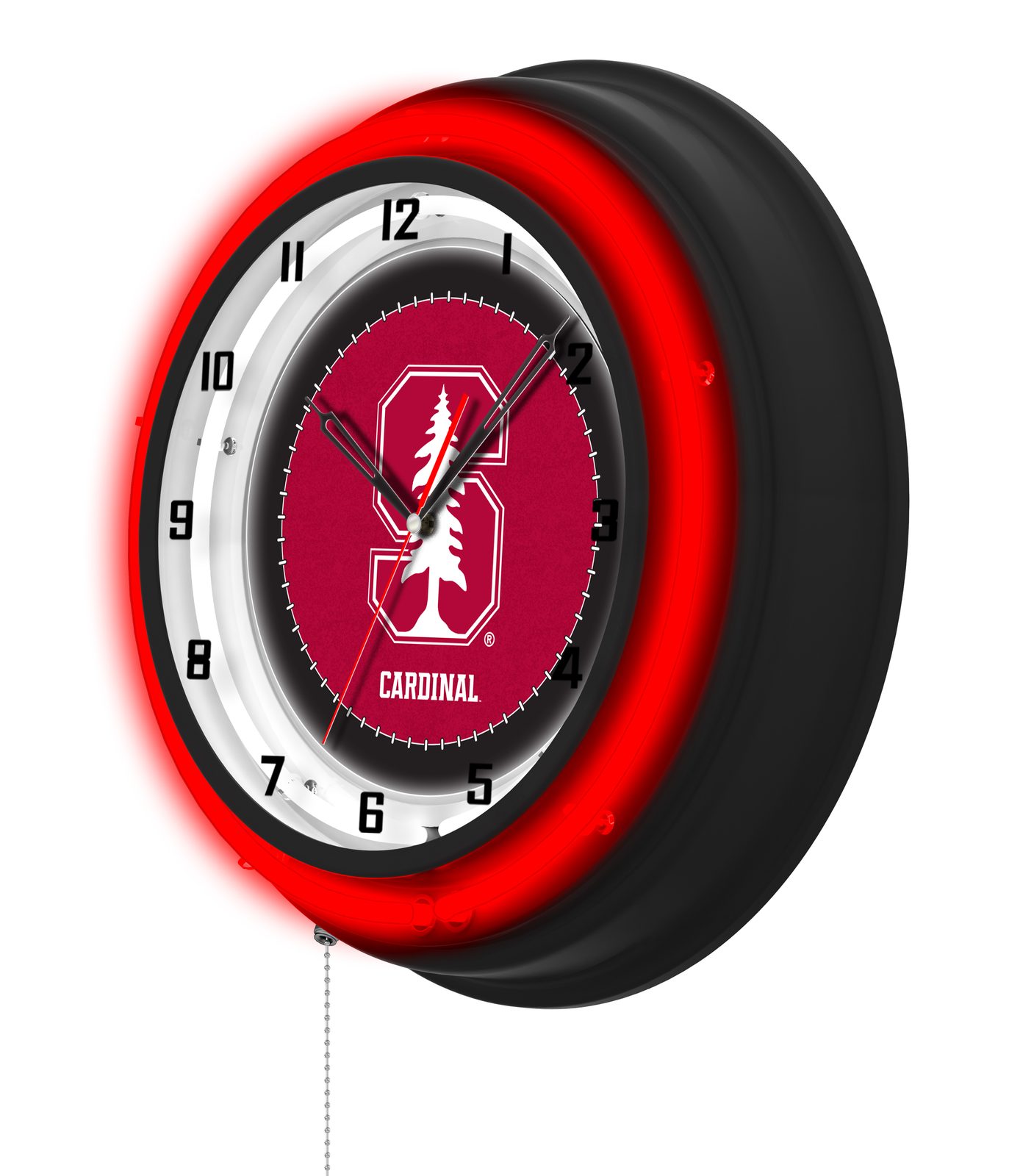 Stanford University 19-Inch Neon Logo Clock in Black 2 Stanford University 19-Inch Neon Logo Clock in Black - Image 2