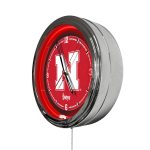 University of Nebraska 16-Inch LED Wall Clock in Chrome 4 University of Nebraska 16-Inch LED Wall Clock in Chrome