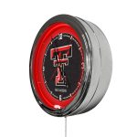 Texas Tech University 16-Inch LED Wall Clock in Chrome 4 Texas Tech University 16-Inch LED Wall Clock in Chrome