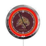 Texas State University 16-Inch LED Wall Clock in Chrome