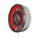 Texas State University 16-Inch LED Wall Clock in Chrome