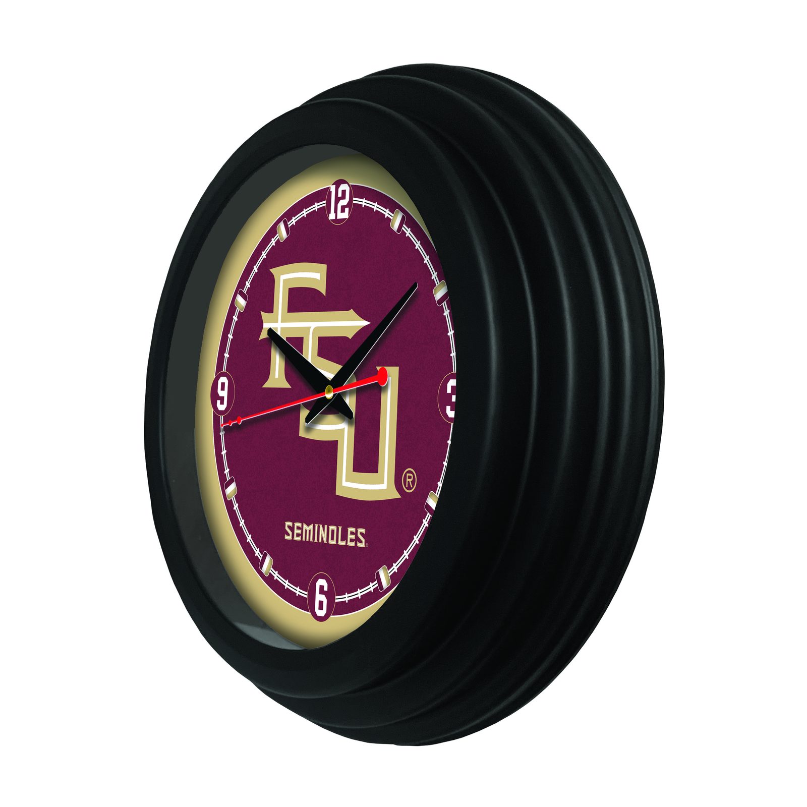 Florida State (Script) 15-Inch Wall Clock in Black 2 Florida State (Script) 15-Inch Wall Clock in Black - Image 2