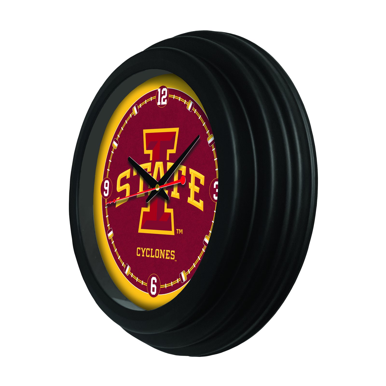 Iowa State University 15-Inch Wall Clock in Black 2 Iowa State University 15-Inch Wall Clock in Black - Image 2