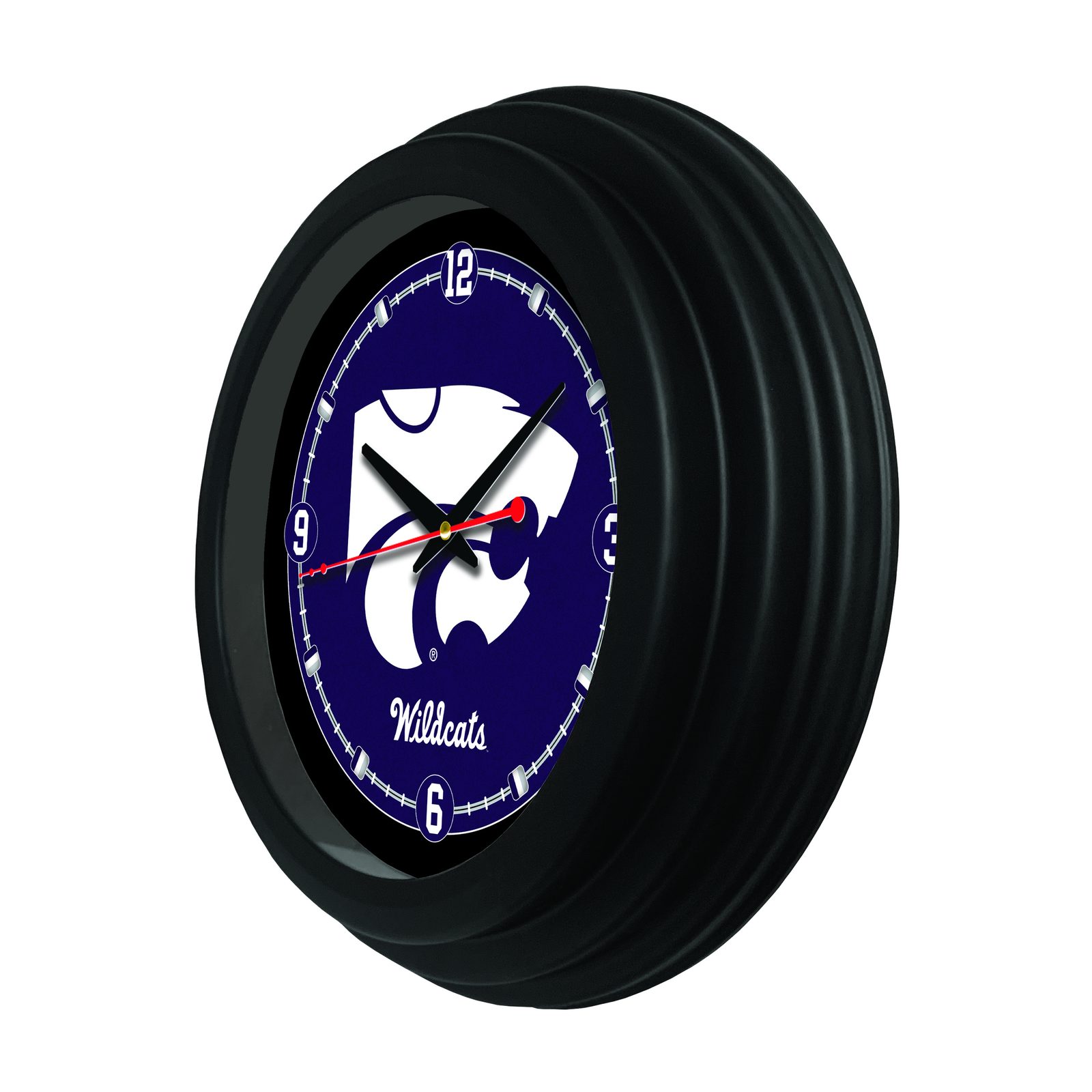 Kansas State University 15-Inch Wall Clock in Black 2 Kansas State University 15-Inch Wall Clock in Black - Image 2