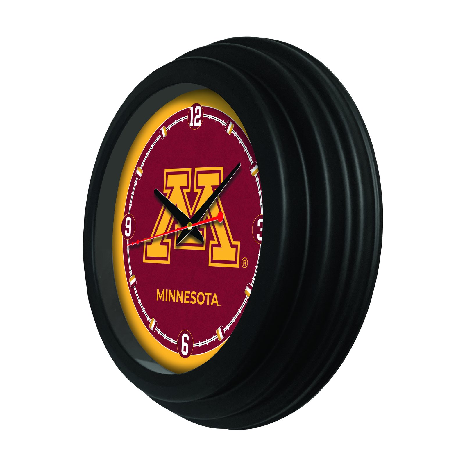 University of Minnesota 15-Inch Wall Clock in Black 2 University of Minnesota 15-Inch Wall Clock in Black - Image 2