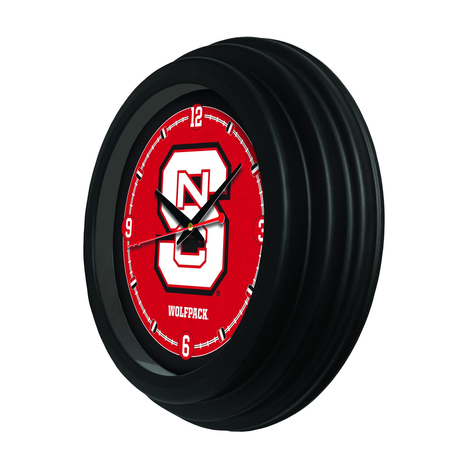 North Carolina State University 15-Inch Wall Clock in Black 2 North Carolina State University 15-Inch Wall Clock in Black - Image 2
