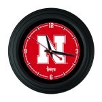 University of Nebraska 15-Inch Wall Clock in Black 3 University of Nebraska 15-Inch Wall Clock in Black