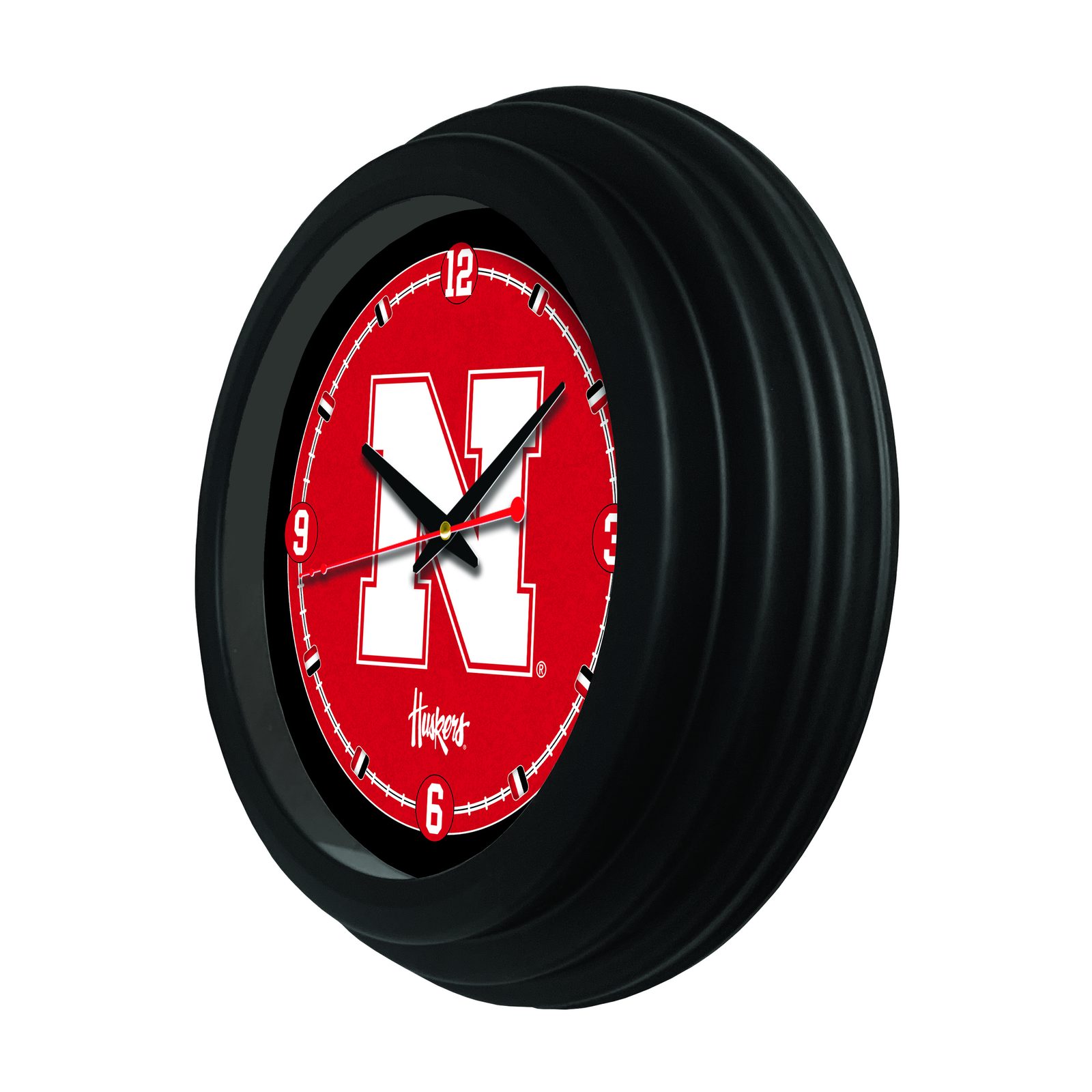 University of Nebraska 15-Inch Wall Clock in Black 2 University of Nebraska 15-Inch Wall Clock in Black - Image 2