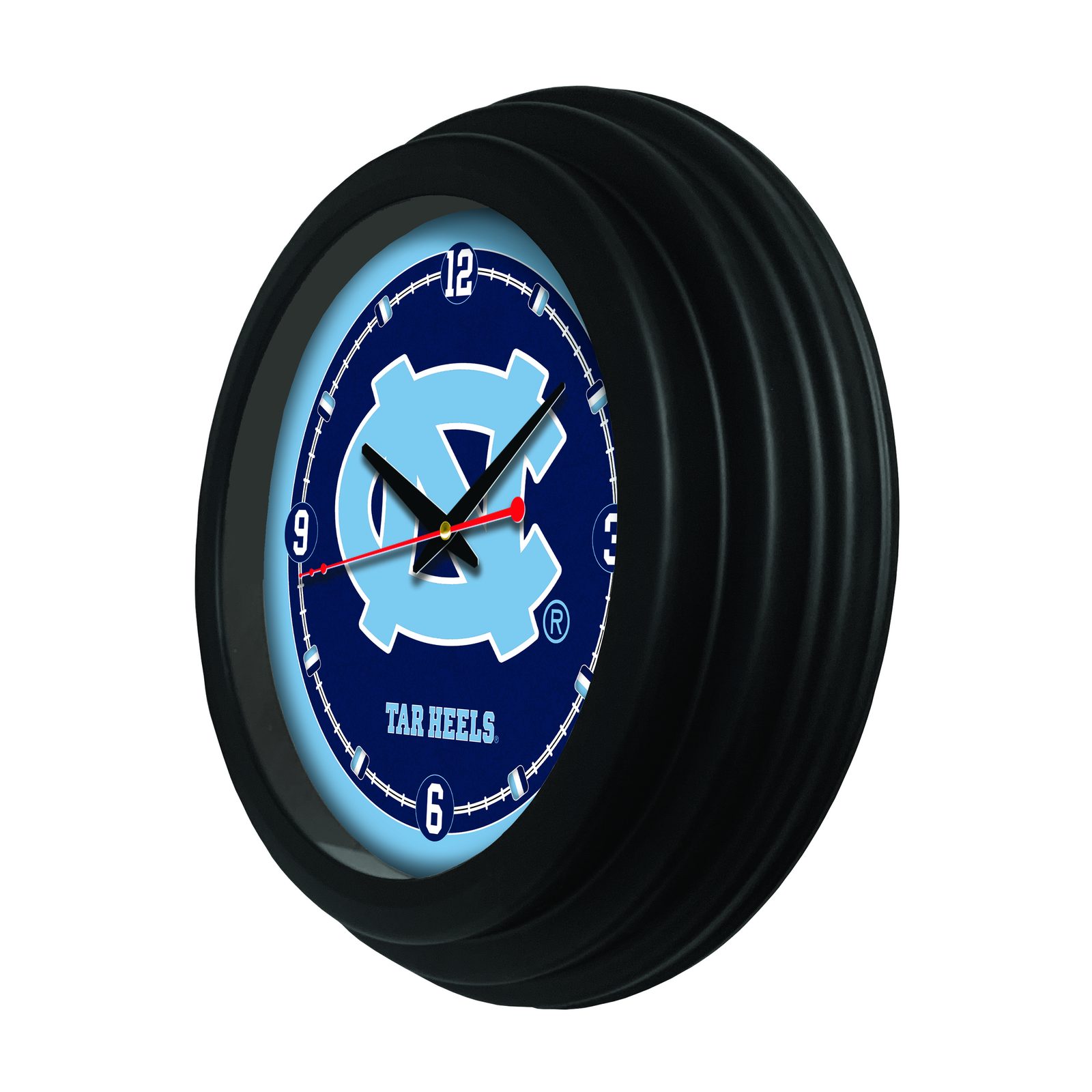 University of North Carolina 15-Inch Wall Clock in Black 2 University of North Carolina 15-Inch Wall Clock in Black - Image 2