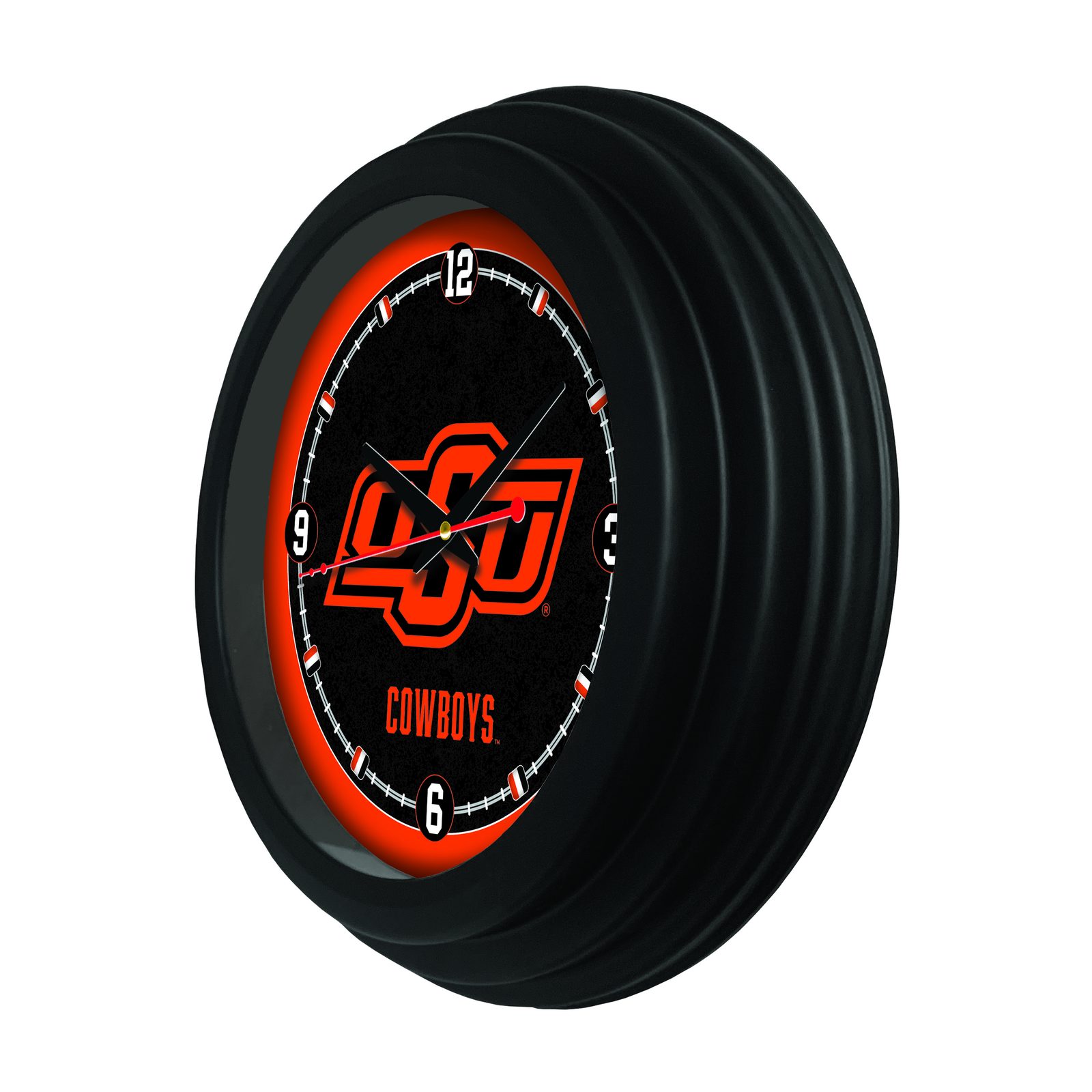 Oklahoma State University 15-Inch Wall Clock in Black 2 Oklahoma State University 15-Inch Wall Clock in Black - Image 2