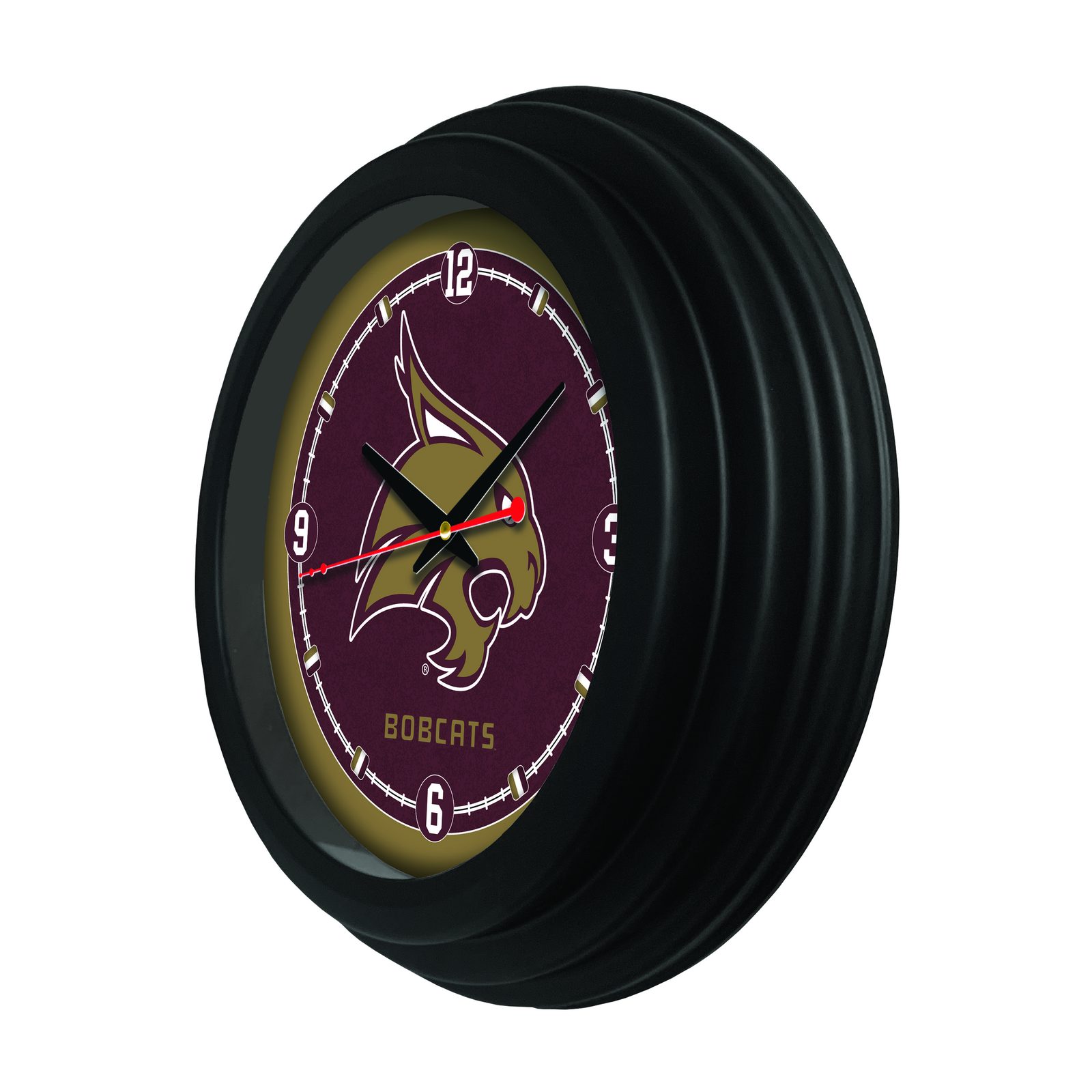 Texas State University 15-Inch Wall Clock in Black 2 Texas State University 15-Inch Wall Clock in Black - Image 2