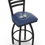 Georgetown University 36-Inch Swivel Extra Tall Bar Stool w/ Black Wrinkle Finish, Ladder Back, 2.5-Inch Cushion Seat 4 Georgetown University 36-Inch Swivel Extra Tall Bar Stool w/ Black Wrinkle Finish, Ladder Back, 2.5-Inch Cushion Seat