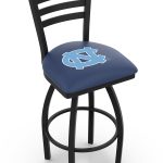 University of North Carolina 36-Inch Swivel Extra Tall Bar Stool w/ Black Wrinkle Finish, Ladder Back, 2.5-Inch Cushion Seat 4 University of North Carolina 36-Inch Swivel Extra Tall Bar Stool w/ Black Wrinkle Finish, Ladder Back, 2.5-Inch Cushion Seat