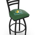 Northern Michigan University 36-Inch Swivel Extra Tall Bar Stool w/ Black Wrinkle Finish, Ladder Back, 2.5-Inch Cushion Seat 4 Northern Michigan University 36-Inch Swivel Extra Tall Bar Stool w/ Black Wrinkle Finish, Ladder Back, 2.5-Inch Cushion Seat