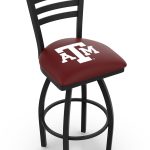 Texas A&M 36-Inch Swivel Extra Tall Bar Stool w/ Black Wrinkle Finish, Ladder Back, 2.5-Inch Cushion Seat 4 Texas A&M 36-Inch Swivel Extra Tall Bar Stool w/ Black Wrinkle Finish, Ladder Back, 2.5-Inch Cushion Seat