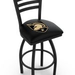 US Military Academy 25-Inch Swivel Counter Stool w/ Black Wrinkle Finish, Ladder Back, 2.5-Inch Cushion Seat 4 US Military Academy 25-Inch Swivel Counter Stool w/ Black Wrinkle Finish, Ladder Back, 2.5-Inch Cushion Seat