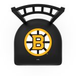 Boston Bruins 36-Inch Swivel Extra Tall Bar Stool w/ Black Wrinkle Finish, Jailhouse Back, 2.5-Inch Cushion Seat 6 Boston Bruins 36-Inch Swivel Extra Tall Bar Stool w/ Black Wrinkle Finish, Jailhouse Back, 2.5-Inch Cushion Seat