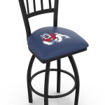 Fresno State University 36-Inch Swivel Extra Tall Bar Stool w/ Black Wrinkle Finish, Jailhouse Back, 2.5-Inch Cushion Seat 4 Fresno State University 36-Inch Swivel Extra Tall Bar Stool w/ Black Wrinkle Finish, Jailhouse Back, 2.5-Inch Cushion Seat