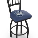 Georgetown University 36-Inch Swivel Extra Tall Bar Stool w/ Black Wrinkle Finish, Jailhouse Back, 2.5-Inch Cushion Seat 4 Georgetown University 36-Inch Swivel Extra Tall Bar Stool w/ Black Wrinkle Finish, Jailhouse Back, 2.5-Inch Cushion Seat