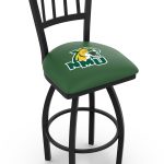 Northern Michigan University 36-Inch Swivel Extra Tall Bar Stool w/ Black Wrinkle Finish, Jailhouse Back, 2.5-Inch Cushion Seat 4 Northern Michigan University 36-Inch Swivel Extra Tall Bar Stool w/ Black Wrinkle Finish, Jailhouse Back, 2.5-Inch Cushion Seat