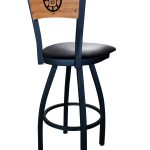 Boston Bruins 36-Inch Swivel Extra Tall Bar Stool w/ Black Wrinkle Finish, Solid Wood Back, 2.5-Inch Cushion Seat 7 Boston Bruins 36-Inch Swivel Extra Tall Bar Stool w/ Black Wrinkle Finish, Solid Wood Back, 2.5-Inch Cushion Seat